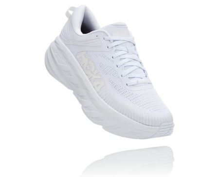 Hoka One One Bondi 7 - Tenis Corrida Estrada Homem Branco / Branco | PT-oKdmQWa